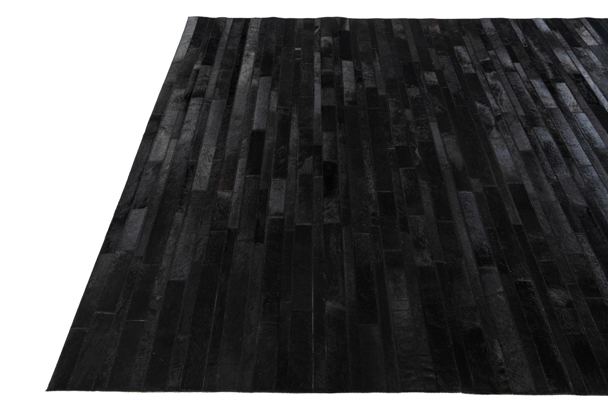 4' 11 x 7' 11 Cowhide Stocks Rug