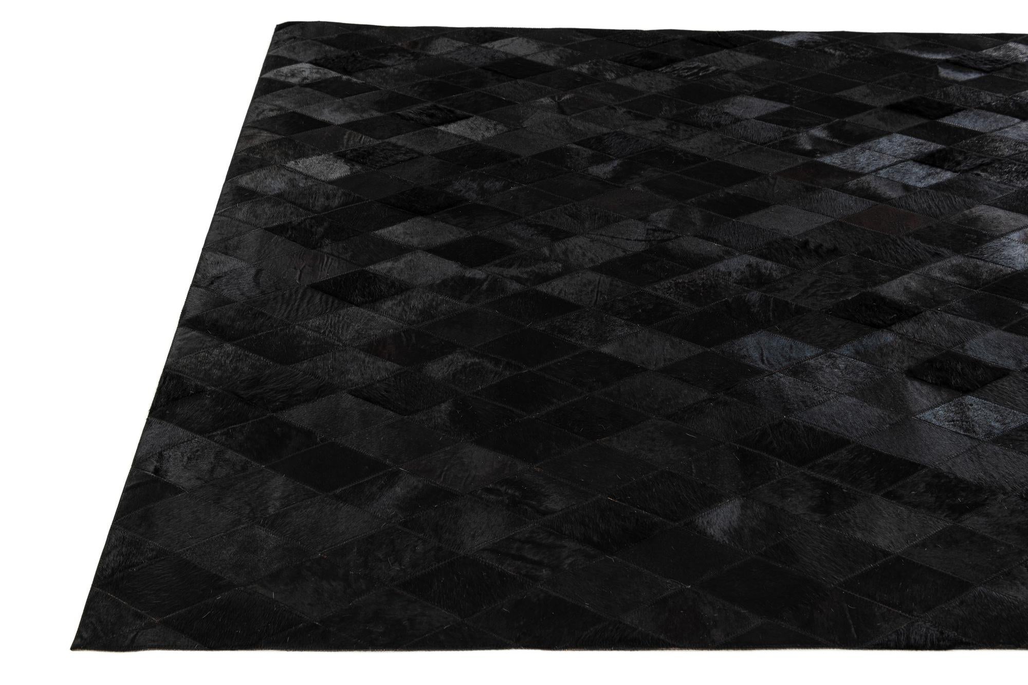 5' 1 x 8' Cowhide Stocks Rug