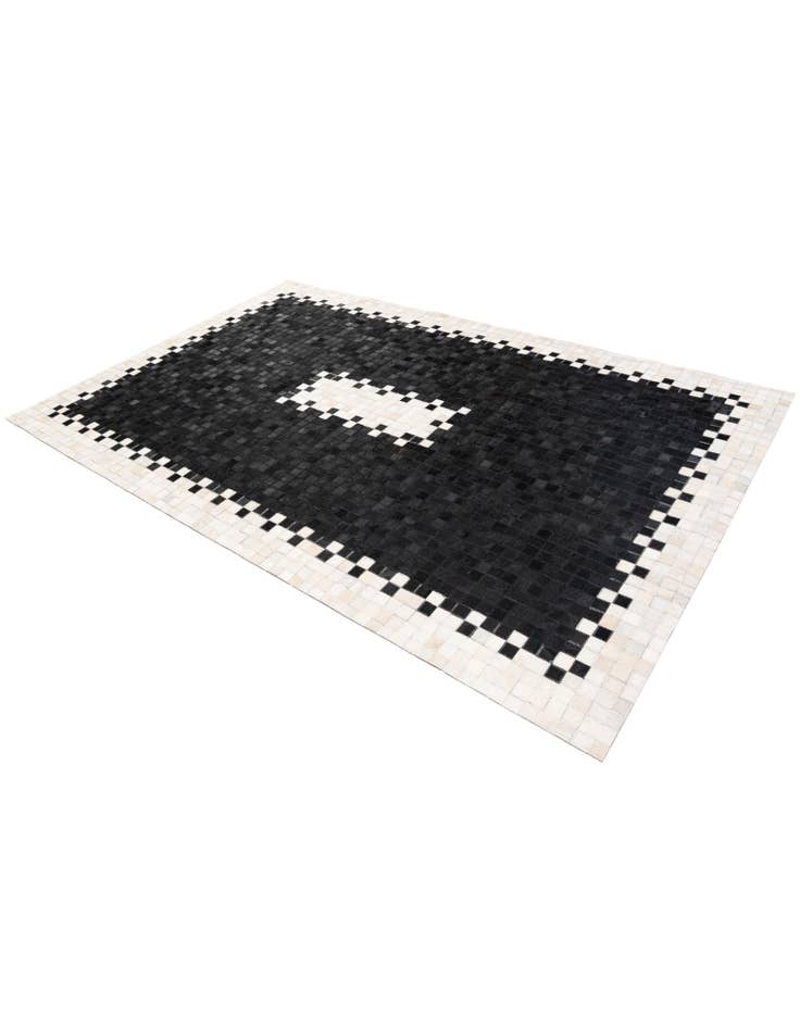 Detail image of 5' 2 x 8' 1 Cowhide Stocks Rug