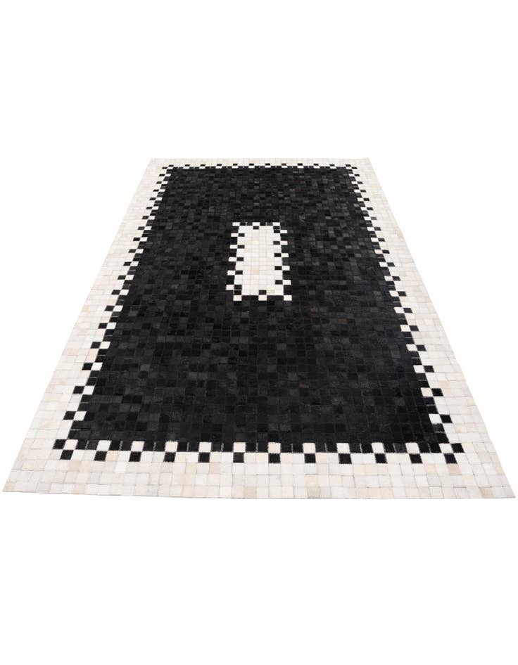 Detail image of 5' 2 x 8' 1 Cowhide Stocks Rug