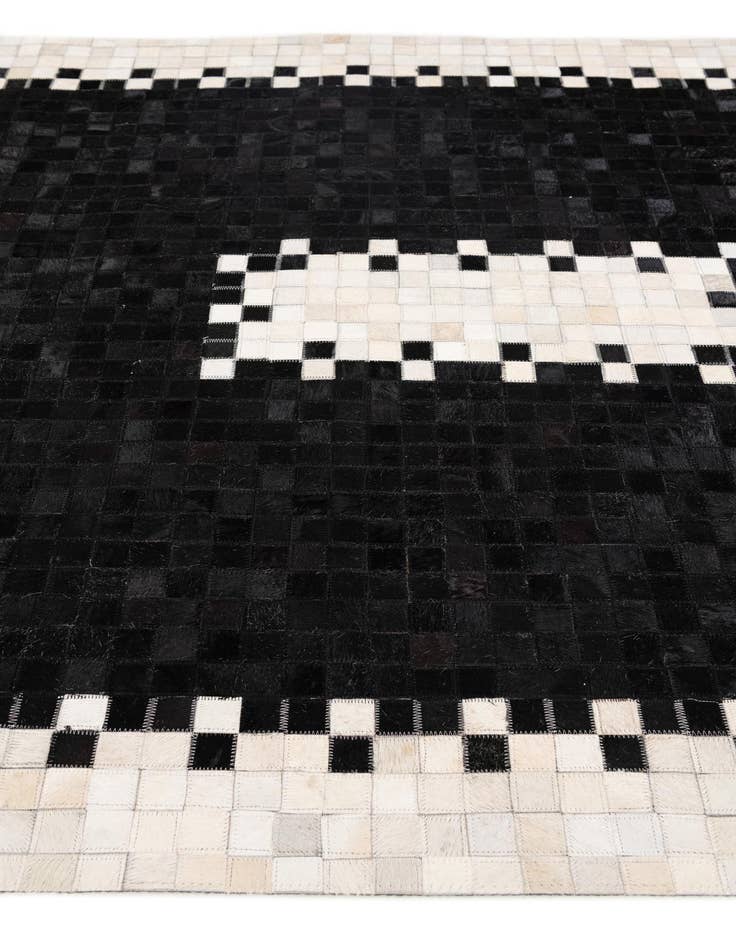 Detail image of 5' 2 x 8' 1 Cowhide Stocks Rug