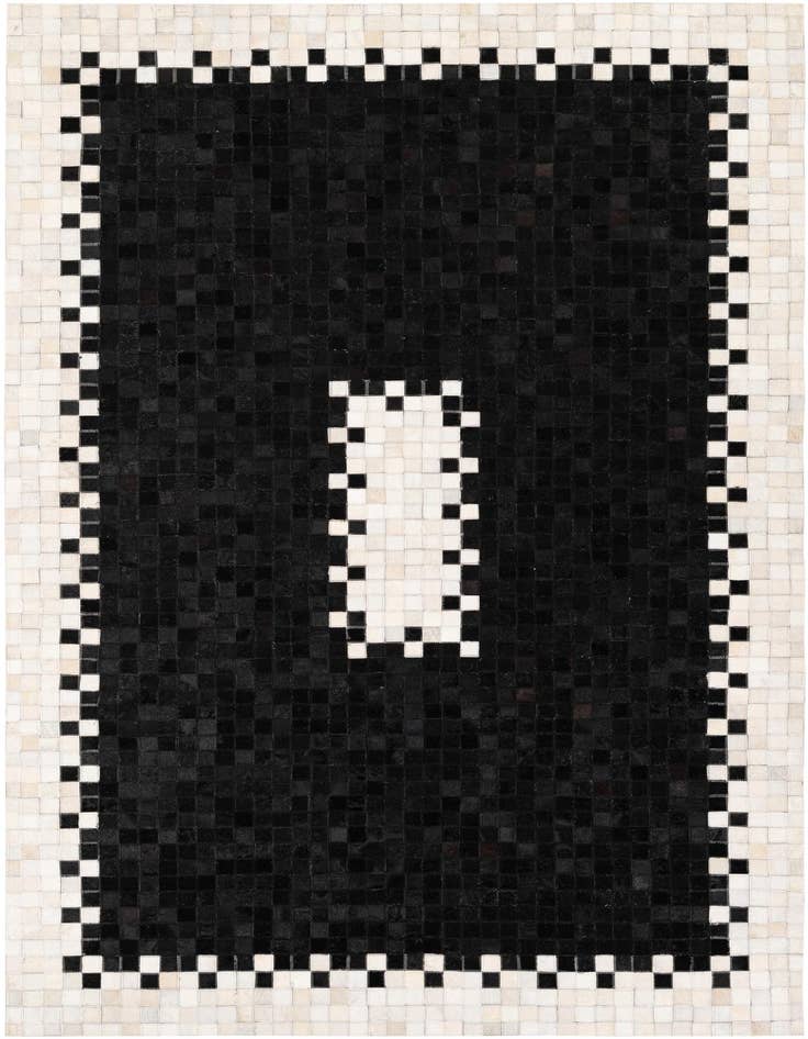 Detail image of 5' 2 x 8' 1 Cowhide Stocks Rug