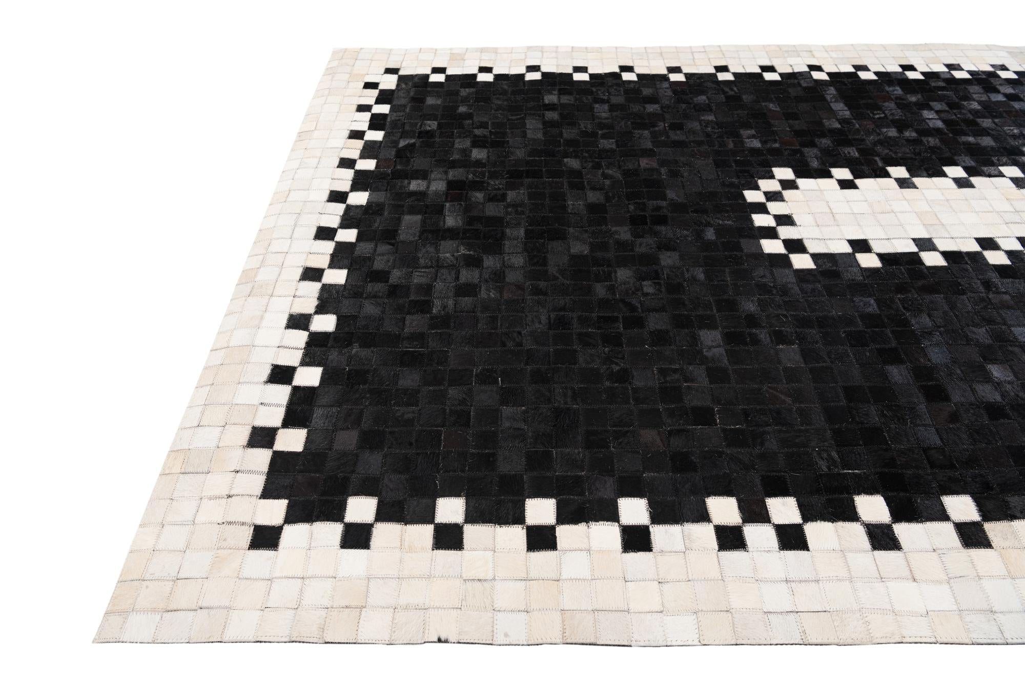 4' 11 x 7' 11 Cowhide Stocks Rug