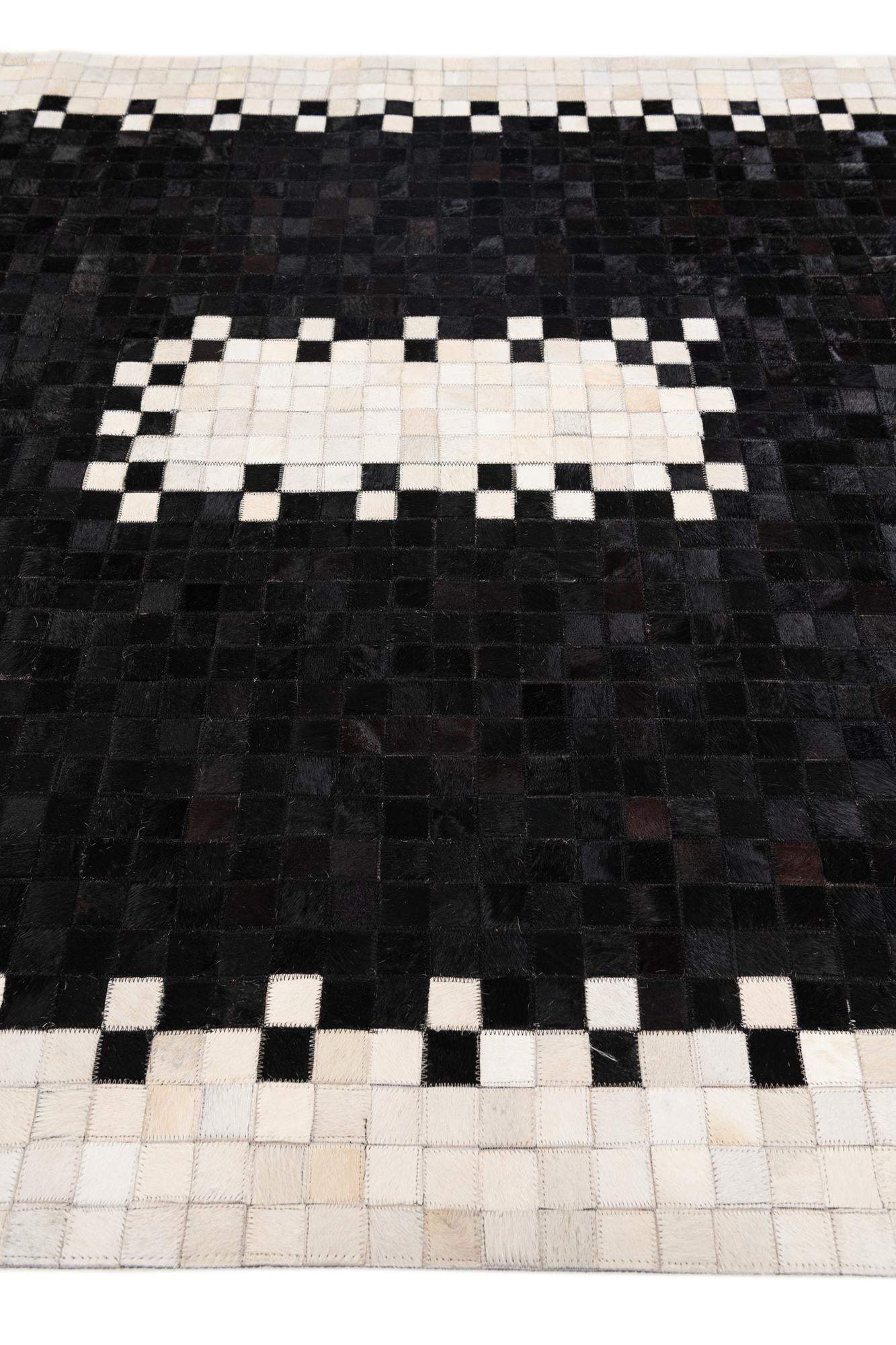 4' 11 x 7' 11 Cowhide Stocks Rug