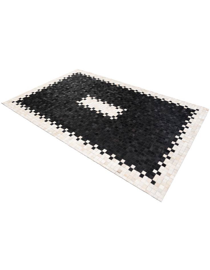 Detail image of 5' 2 x 8' 1 Cowhide Stocks Rug