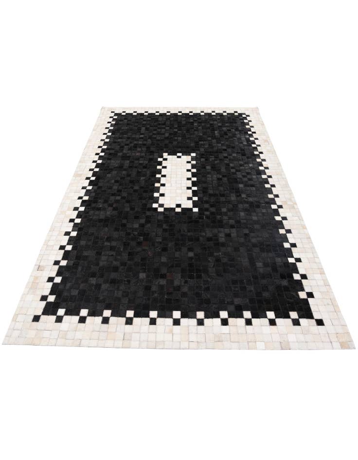 Detail image of 5' 2 x 8' 1 Cowhide Stocks Rug