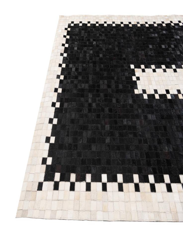 Detail image of 5' 2 x 8' 1 Cowhide Stocks Rug