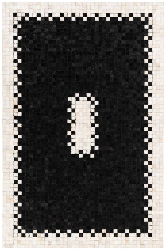 Detail image of 5' 1 x 7' 10 Cowhide Stocks Rug