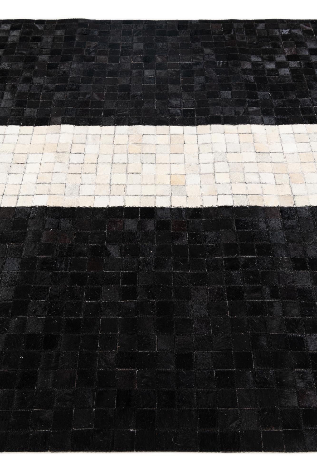 4' 11 x 7' 10 Cowhide Stocks Rug