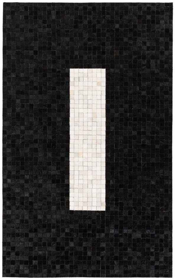 Detail image of 4' 11 x 7' 10 Cowhide Stocks Rug