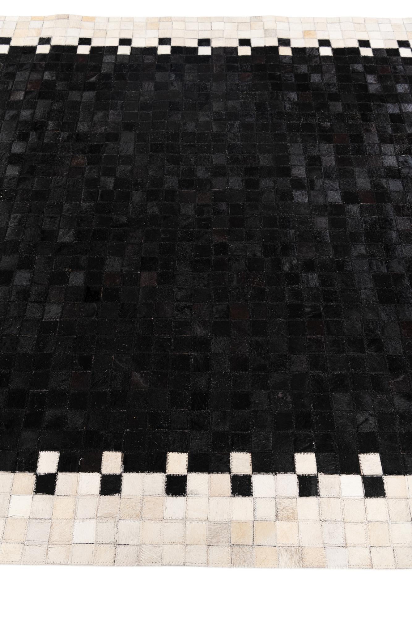 4' 11 x 7' 10 Cowhide Stocks Rug
