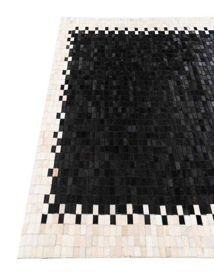 Detail image of 4' 10 x 7' 9 Cowhide Stocks Rug