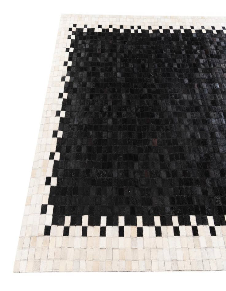 Detail image of 4' 11 x 7' 10 Cowhide Stocks Rug