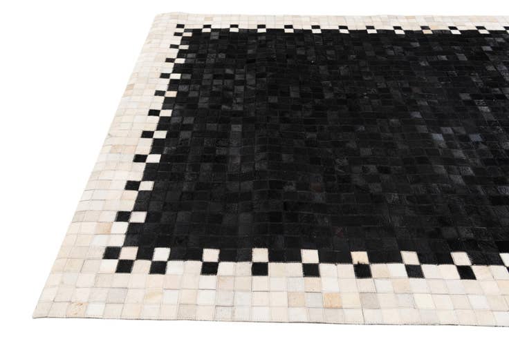 Detail image of 5' 1 x 7' 9 Cowhide Stocks Rug