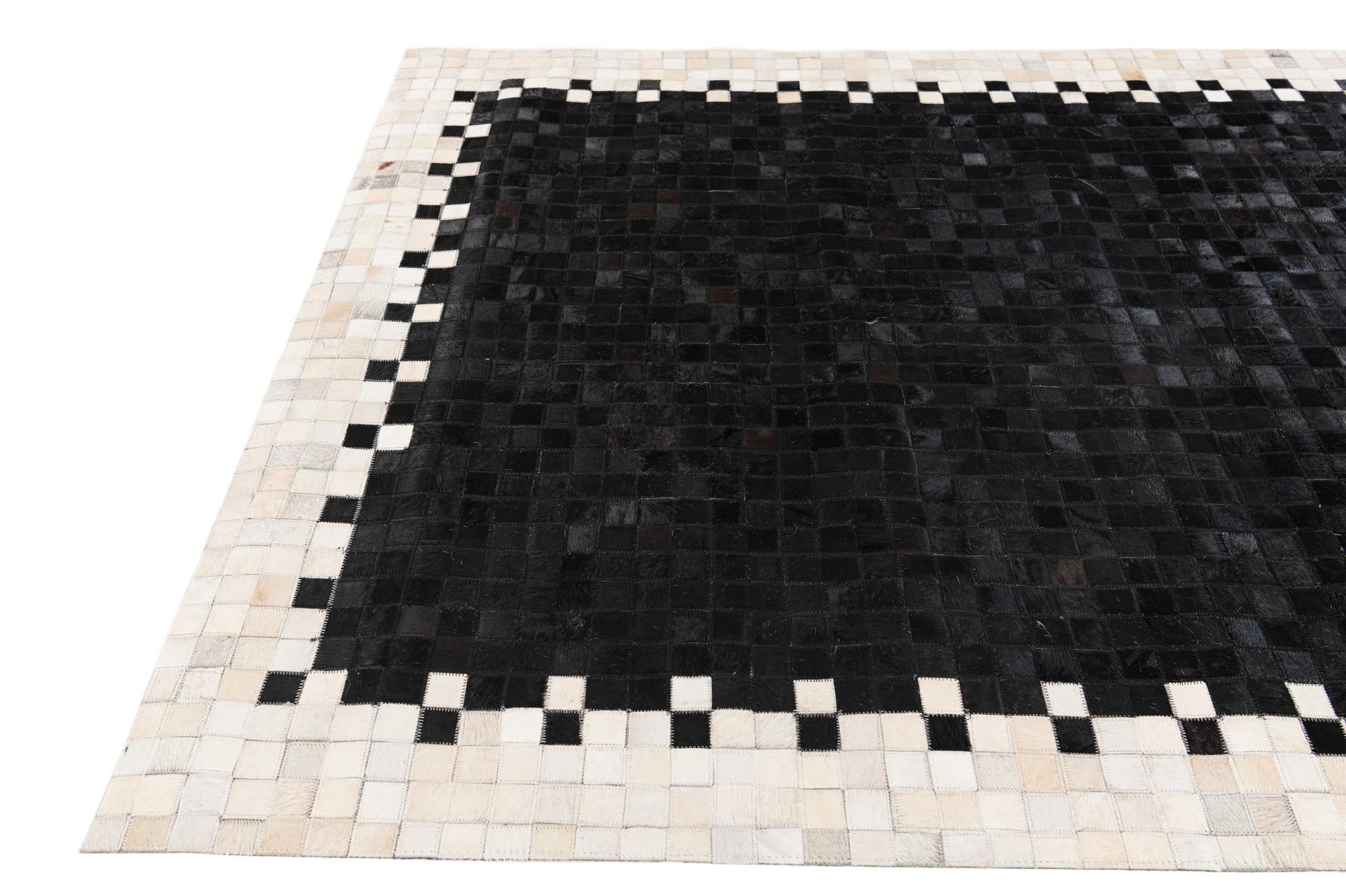4' 11 x 7' 10 Cowhide Stocks Rug