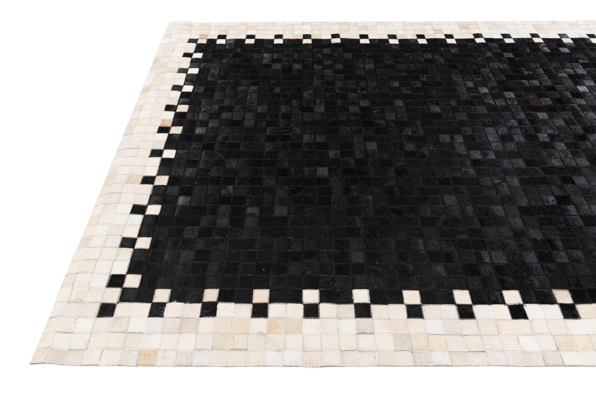 5' 1 x 7' 10 Cowhide Stocks Rug