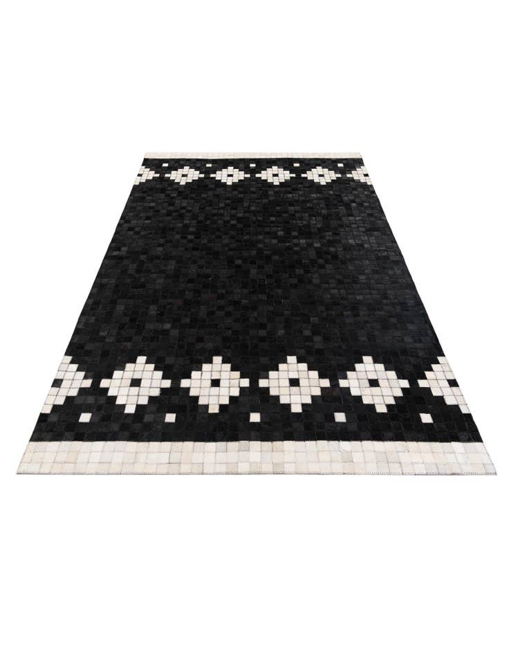 Detail image of 5' 2 x 8' Cowhide Stocks Rug