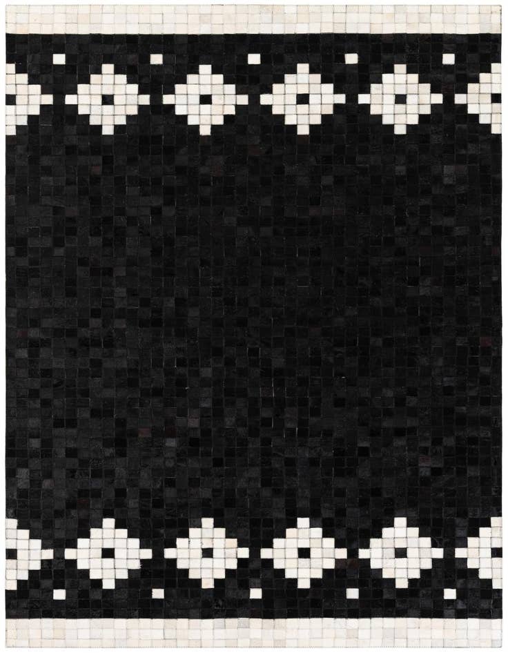 Detail image of 5' 2 x 8' Cowhide Stocks Rug