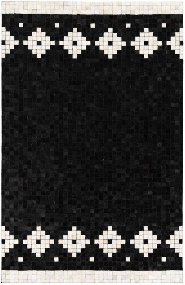 Detail image of 5' 2 x 8' Cowhide Stocks Rug