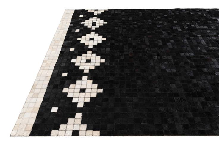 Detail image of 5' 2 x 8' Cowhide Stocks Rug