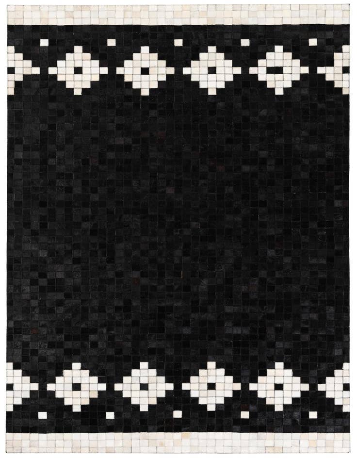 Detail image of 5' 2 x 8' Cowhide Stocks Rug