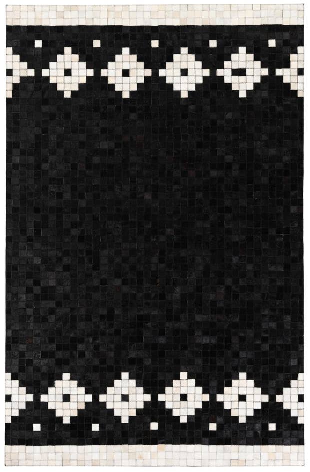 Detail image of 5' 2 x 8' Cowhide Stocks Rug