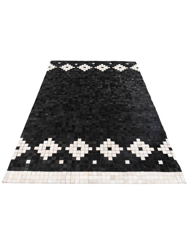 Detail image of 5' 2 x 8' 1 Cowhide Stocks Rug