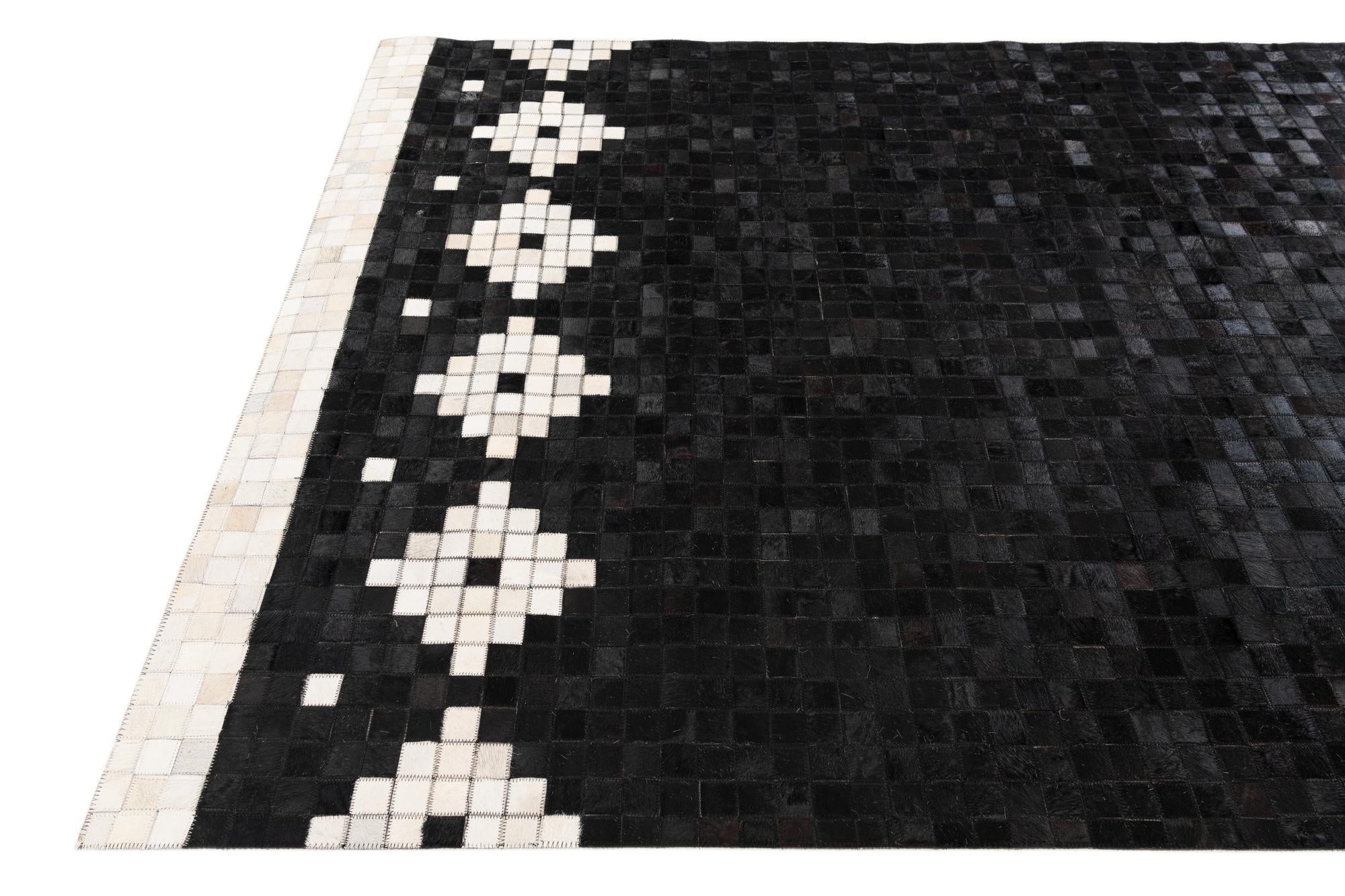 5' 1 x 8' Cowhide Stocks Rug