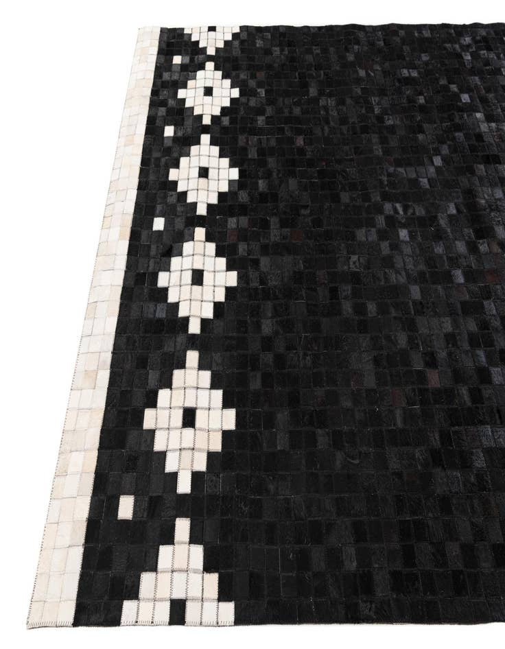 Detail image of 5' 2 x 8' Cowhide Stocks Rug