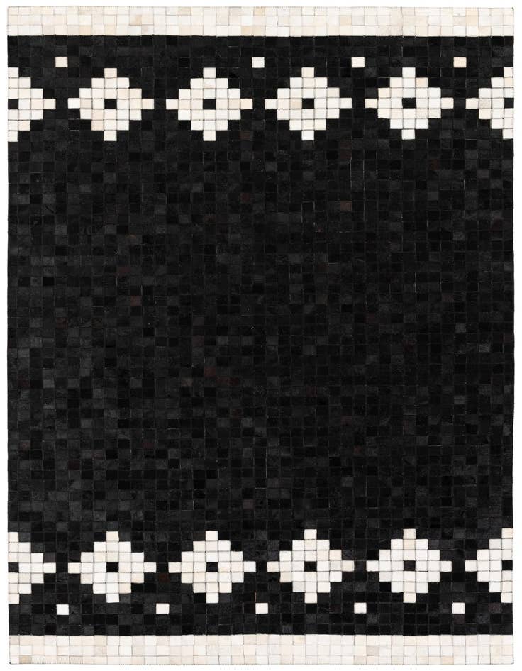 Detail image of 5' 2 x 8' Cowhide Stocks Rug