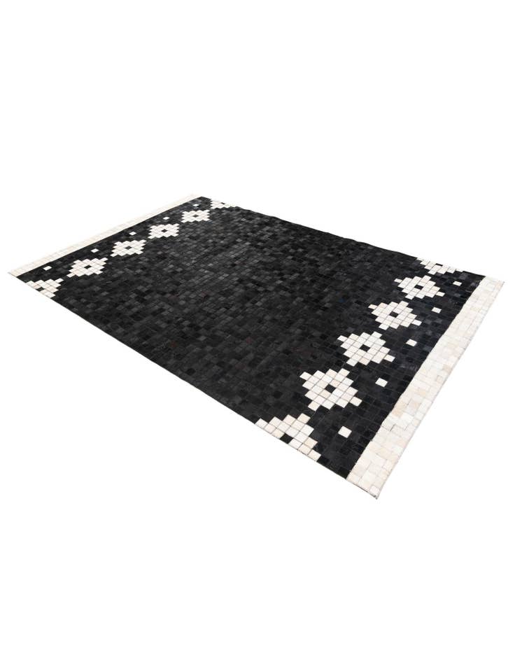 Detail image of 5' 2 x 8' 1 Cowhide Stocks Rug