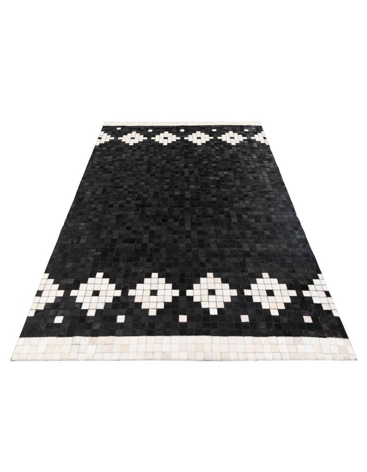 Detail image of 5' 2 x 8' 1 Cowhide Stocks Rug