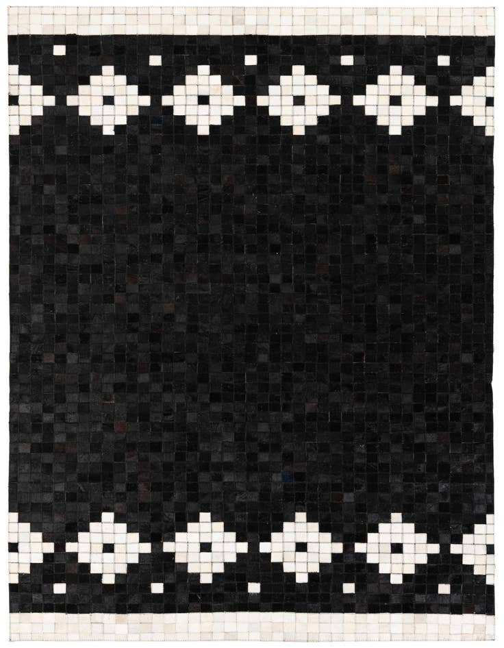 Detail image of 5' 2 x 8' 1 Cowhide Stocks Rug