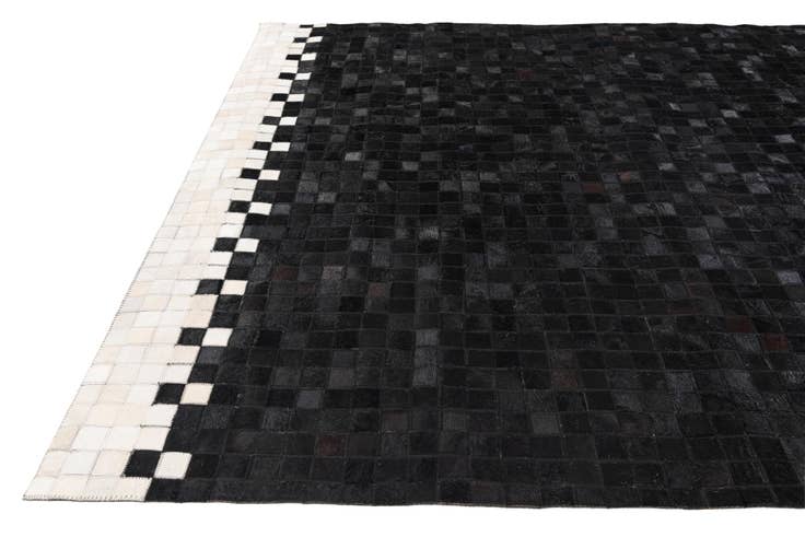 Detail image of 5' 2 x 8' Cowhide Stocks Rug