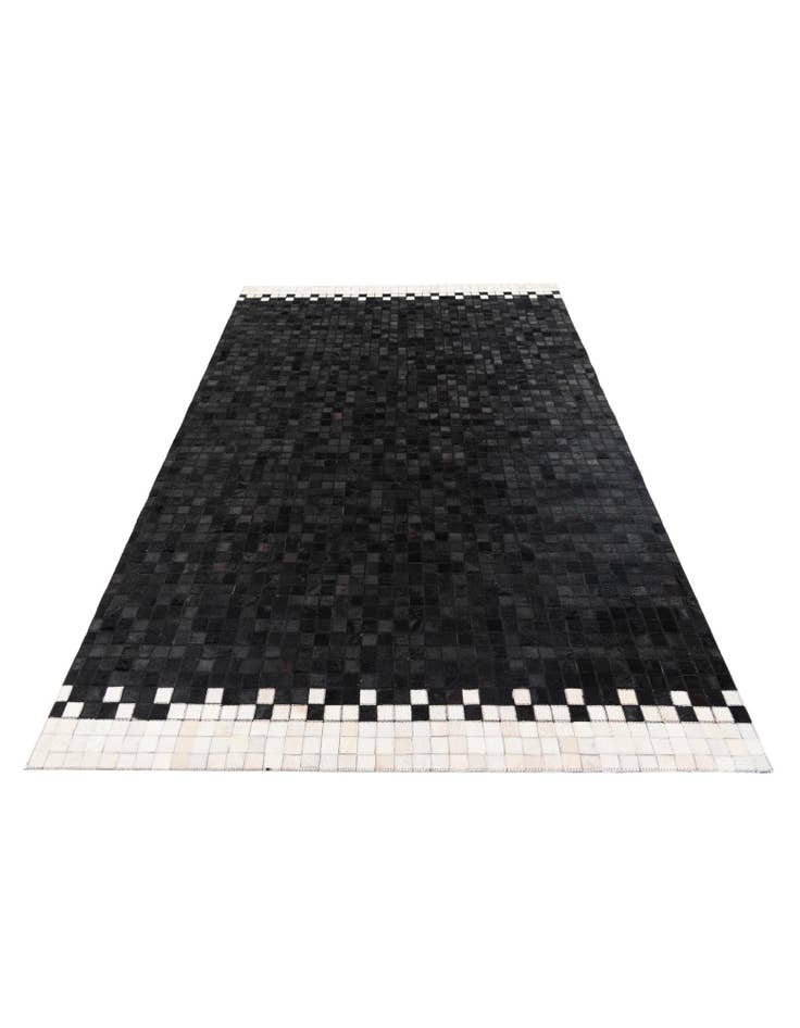 Detail image of 5' 1 x 8' 1 Cowhide Stocks Rug