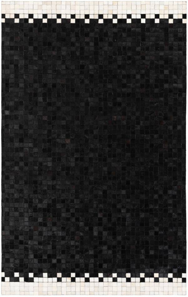 Detail image of 5' 1 x 8' 1 Cowhide Stocks Rug