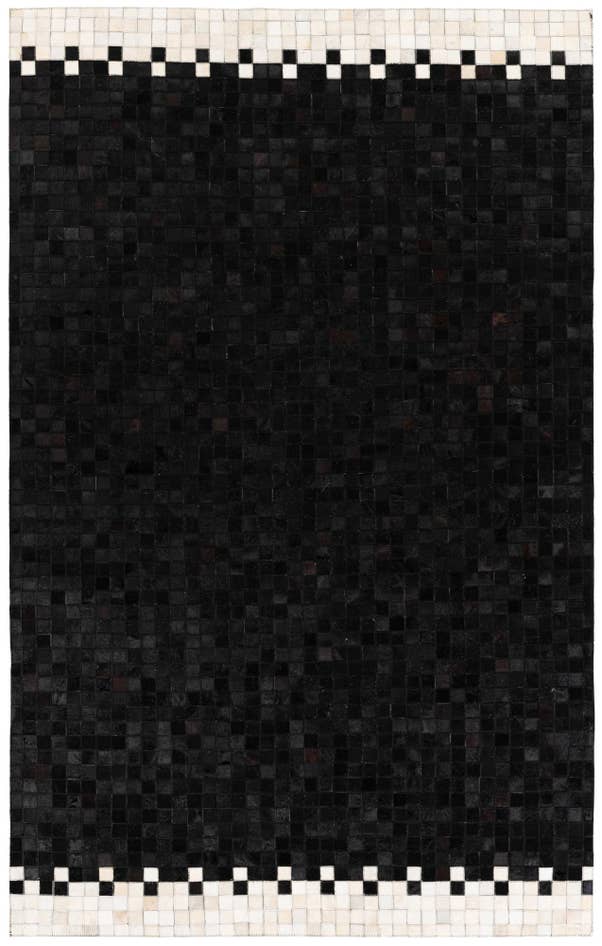 Detail image of 5' 1 x 8' 1 Cowhide Stocks Rug