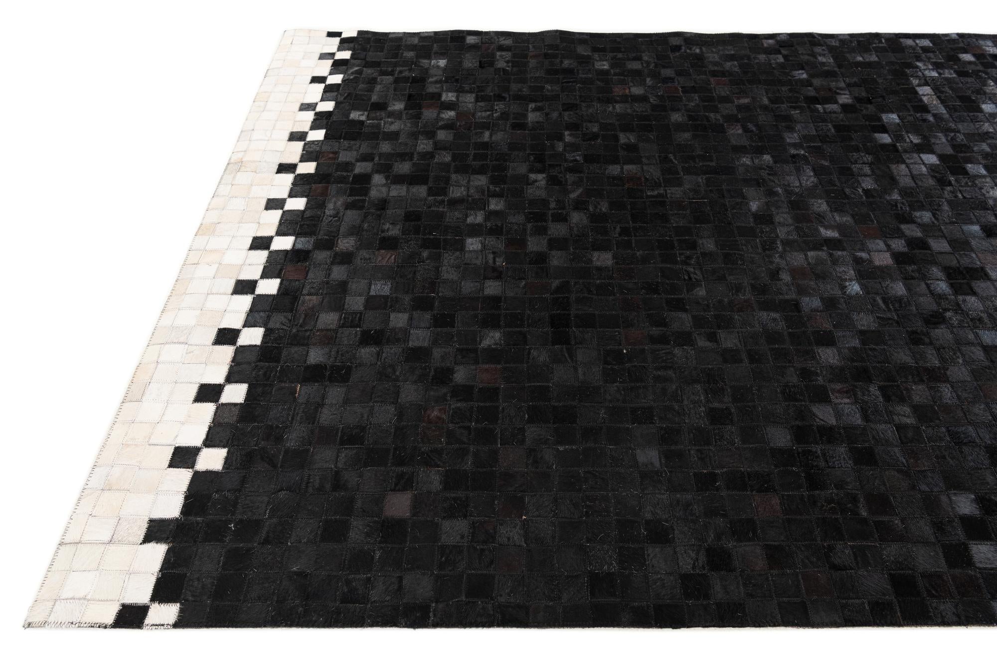 5' x 8' Cowhide Stocks Rug
