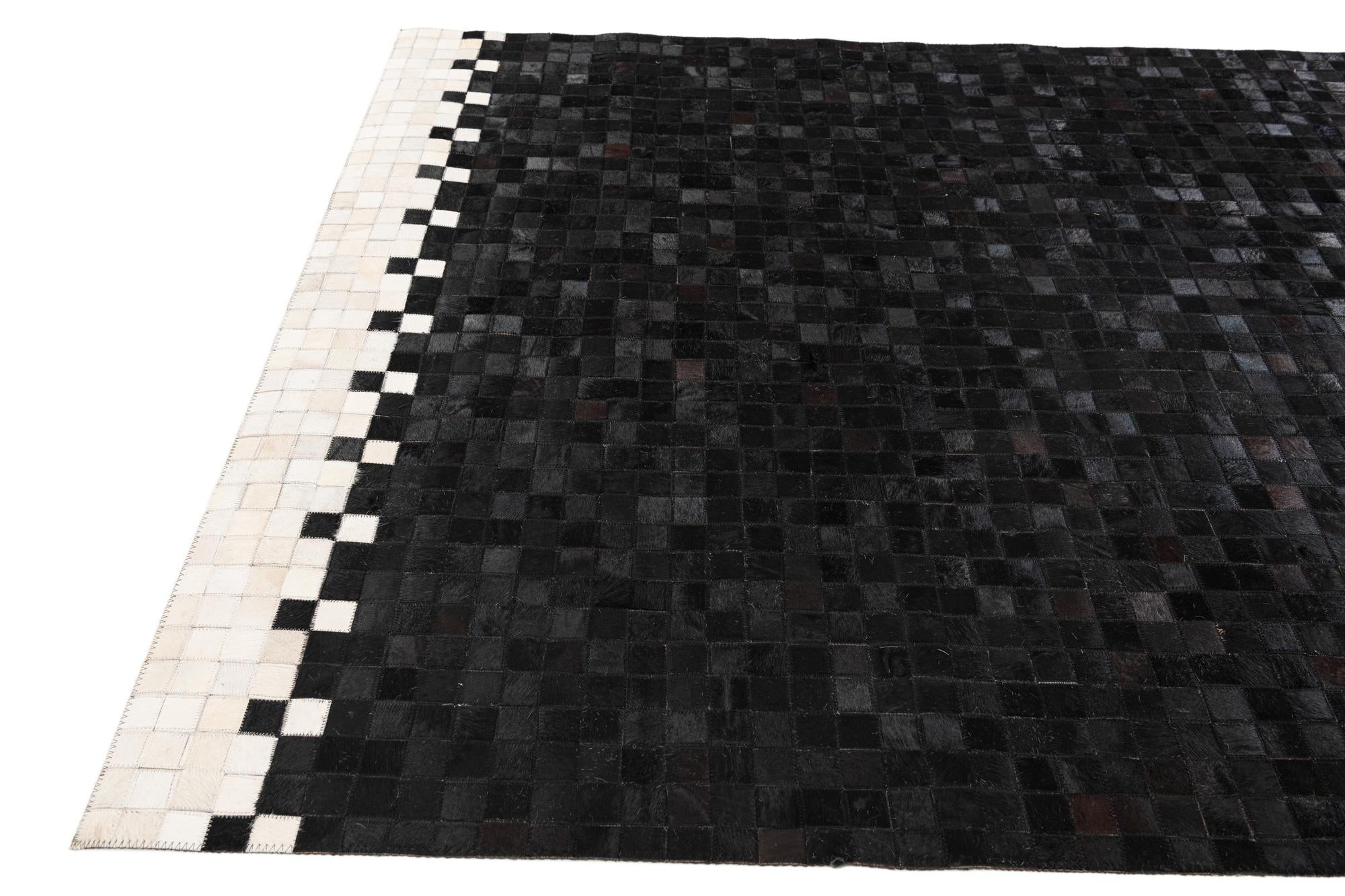 5' x 7' 11 Cowhide Stocks Rug