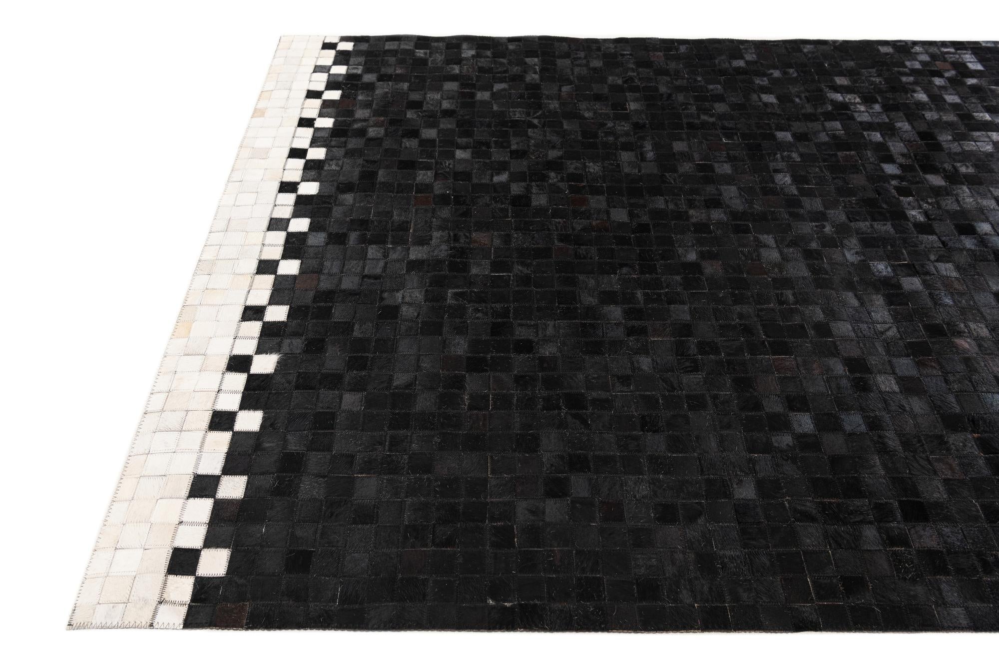 5' x 7' 11 Cowhide Stocks Rug