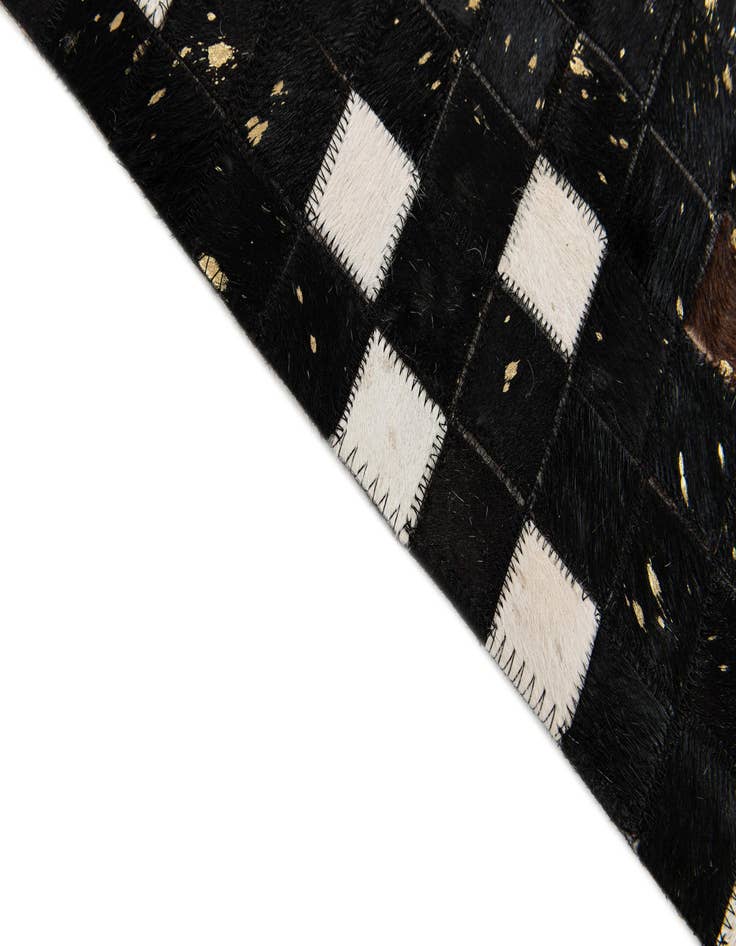 Detail image of 5' 1 x 7' 11 Cowhide Stocks Rug