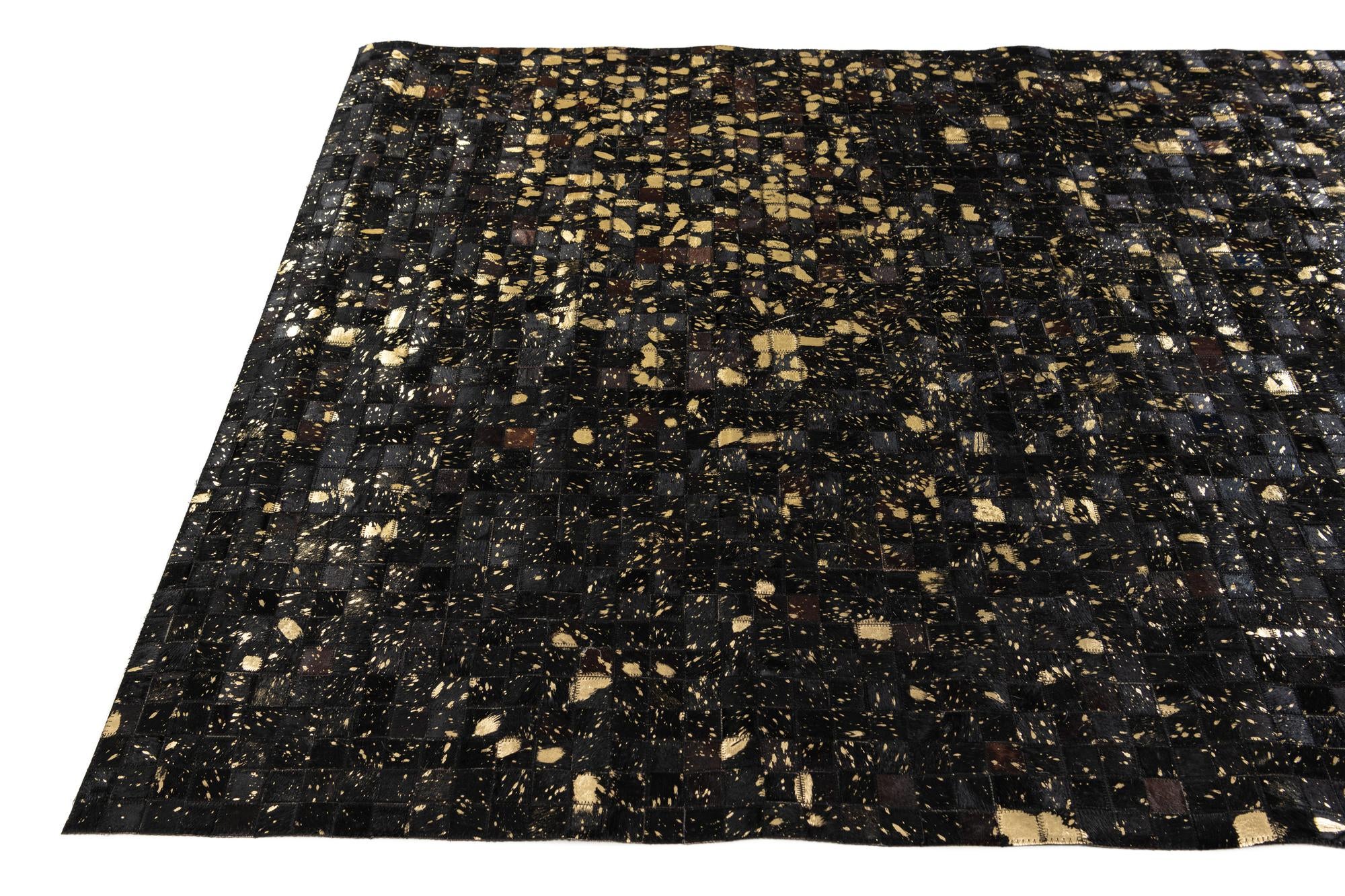 5' 2 x 7' 11 Cowhide Stocks Rug