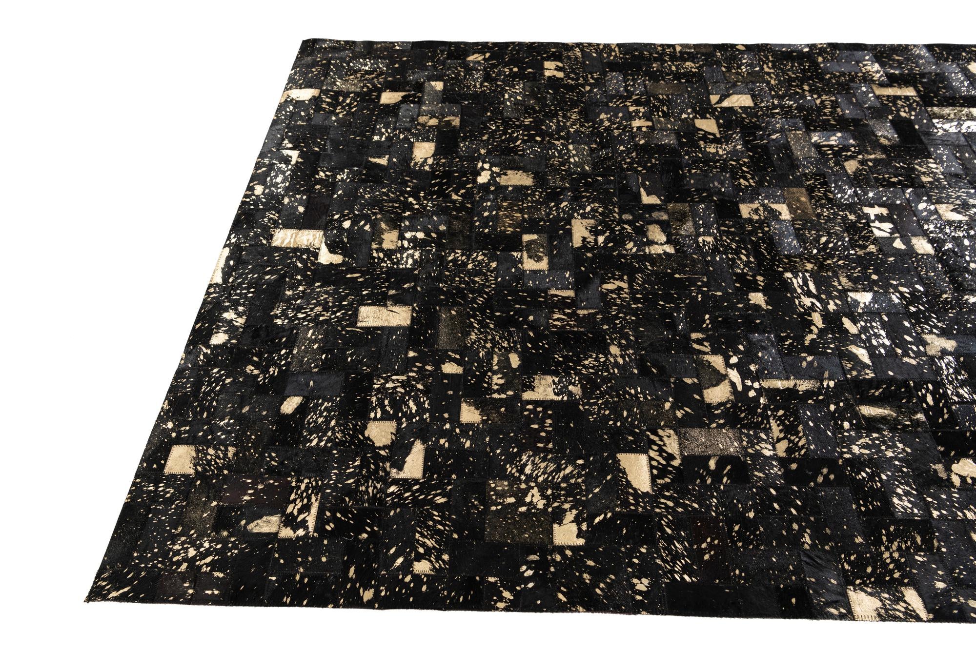 5' x 7' 11 Cowhide Stocks Rug