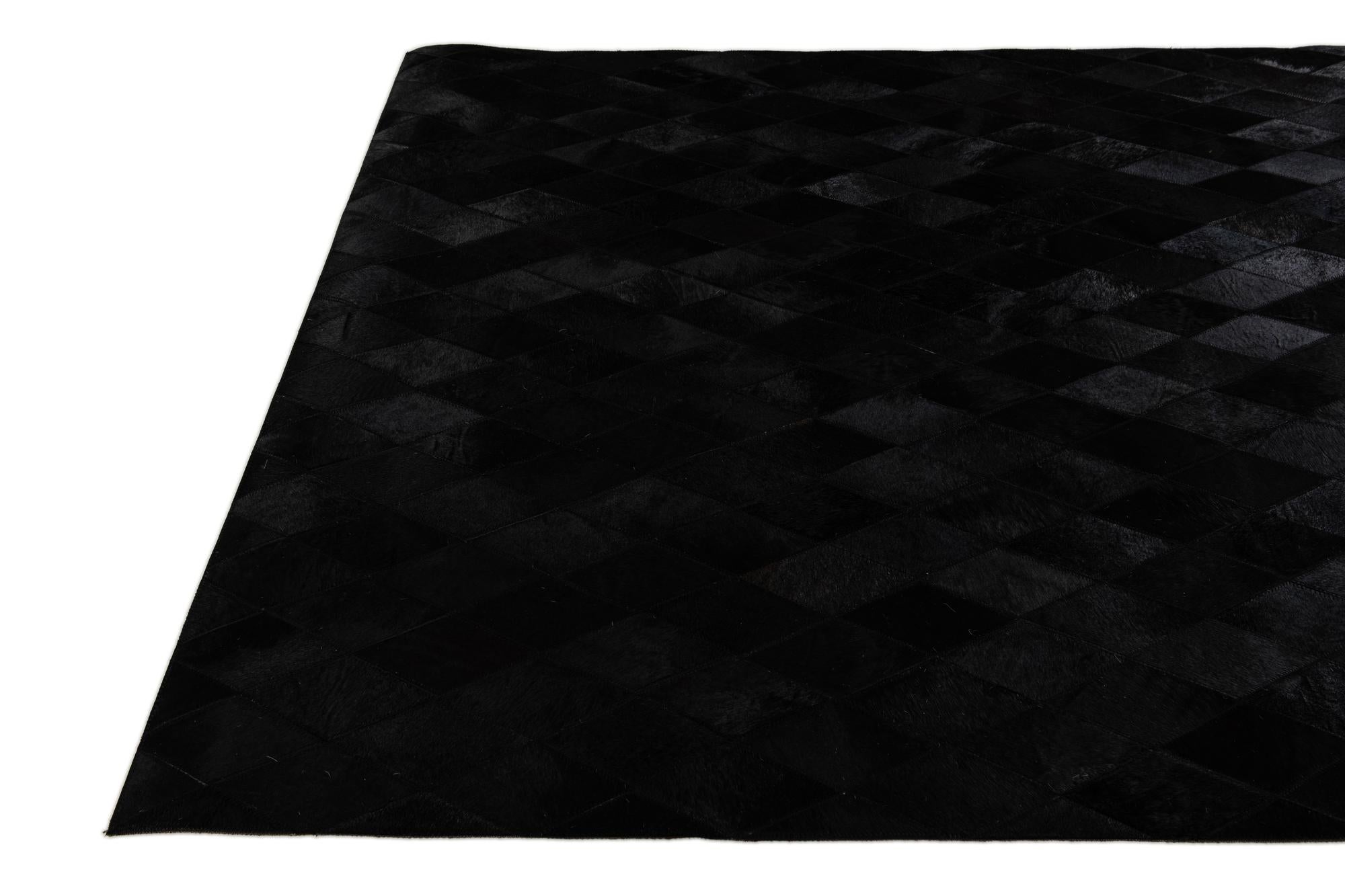 4' 7 x 6' 7 Cowhide Stocks Rug
