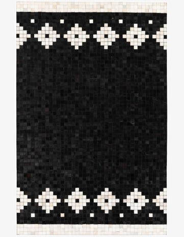 5' 1 x 8' Cowhide Stocks Rug