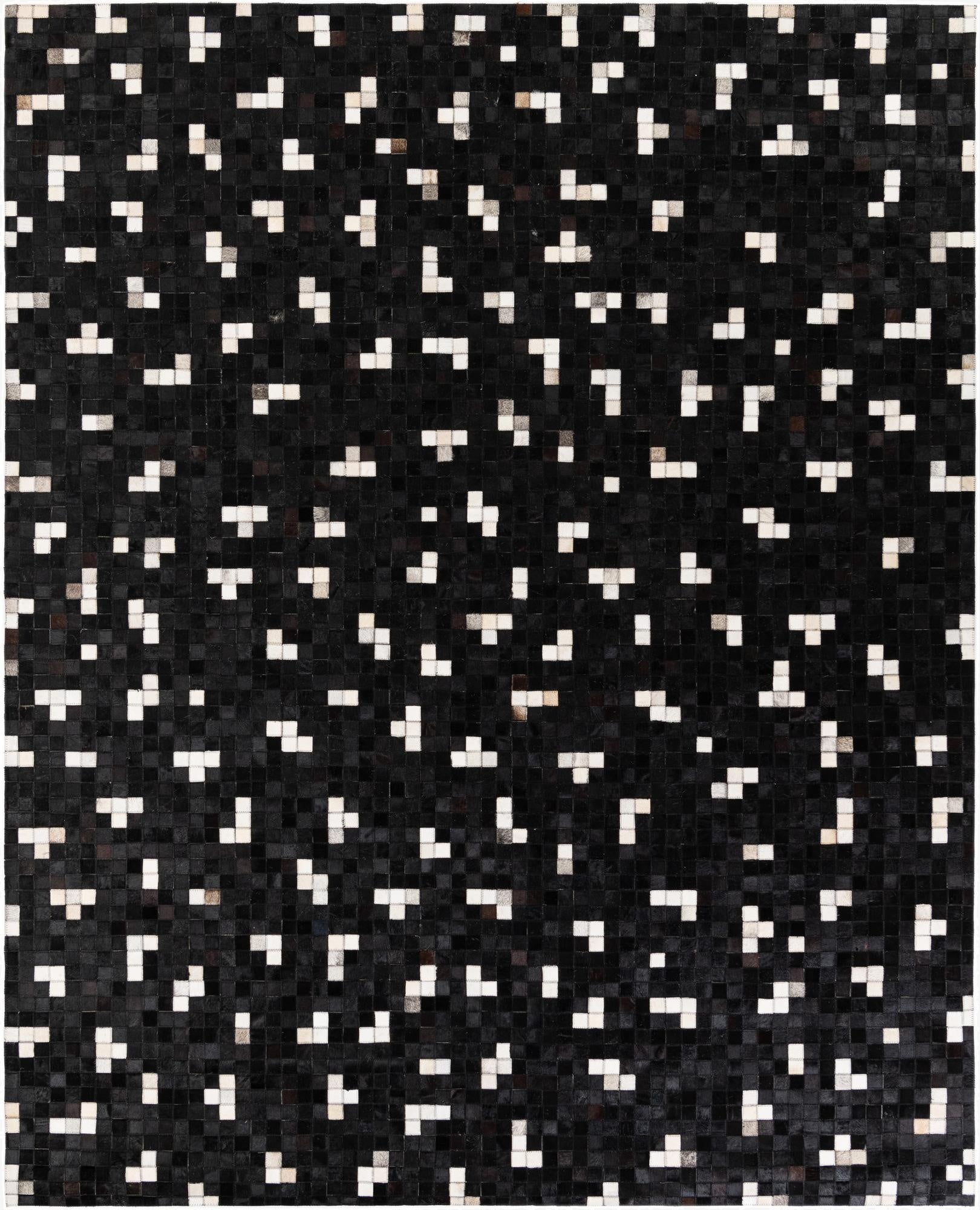 7' 11 x 9' 10 Cowhide Stocks Rug