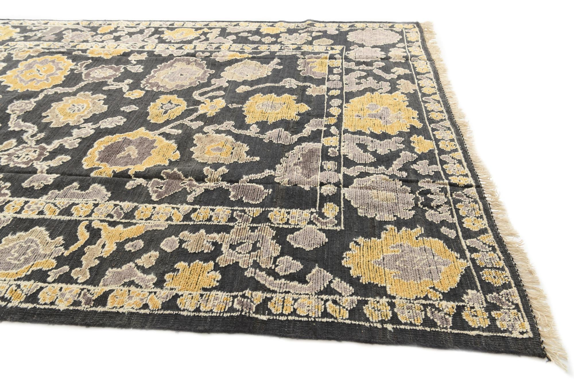 8' x 10' 3 Hand Knotted Darya Wool Rug