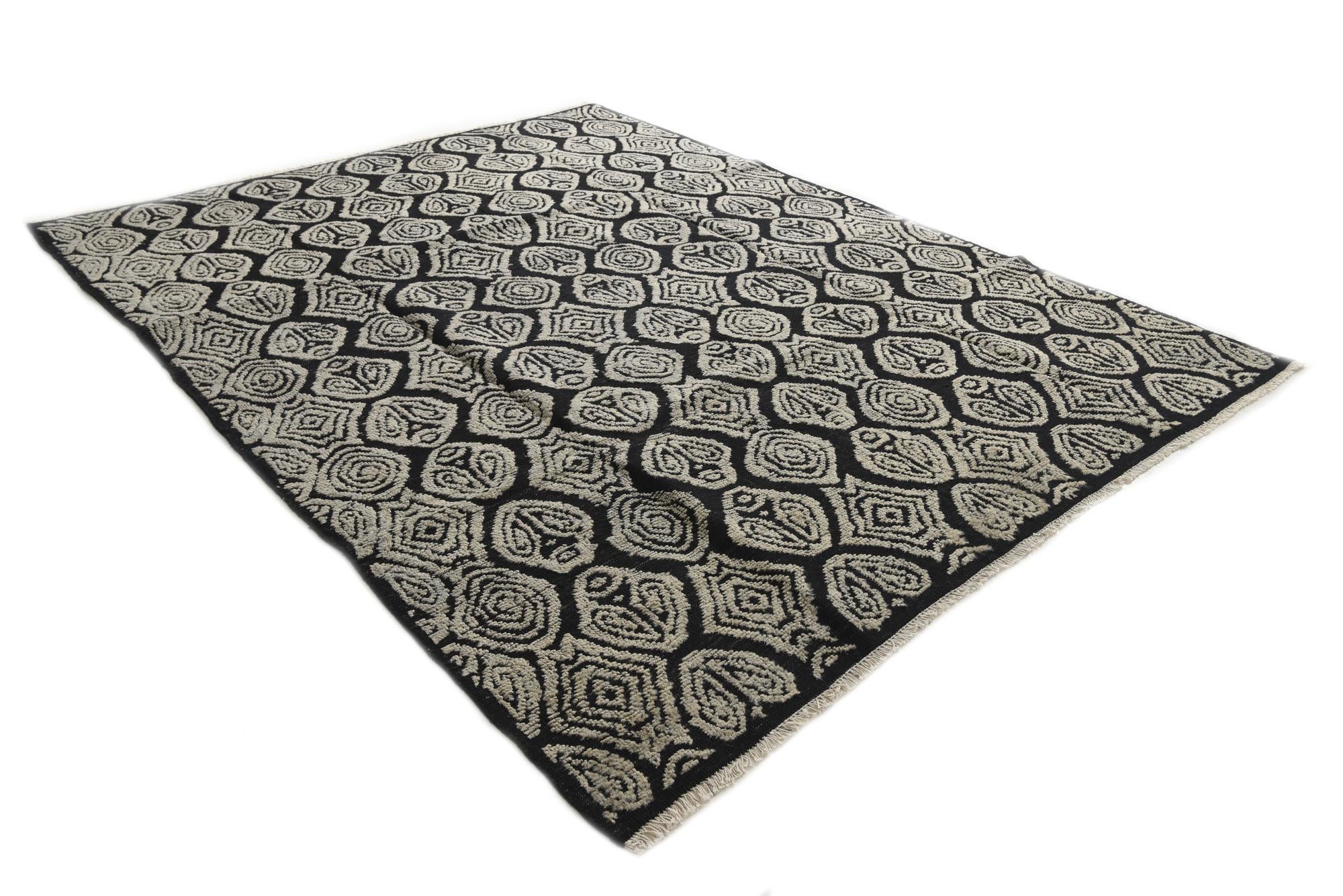 8' x 10' 2 Hand Knotted Darya Wool Rug