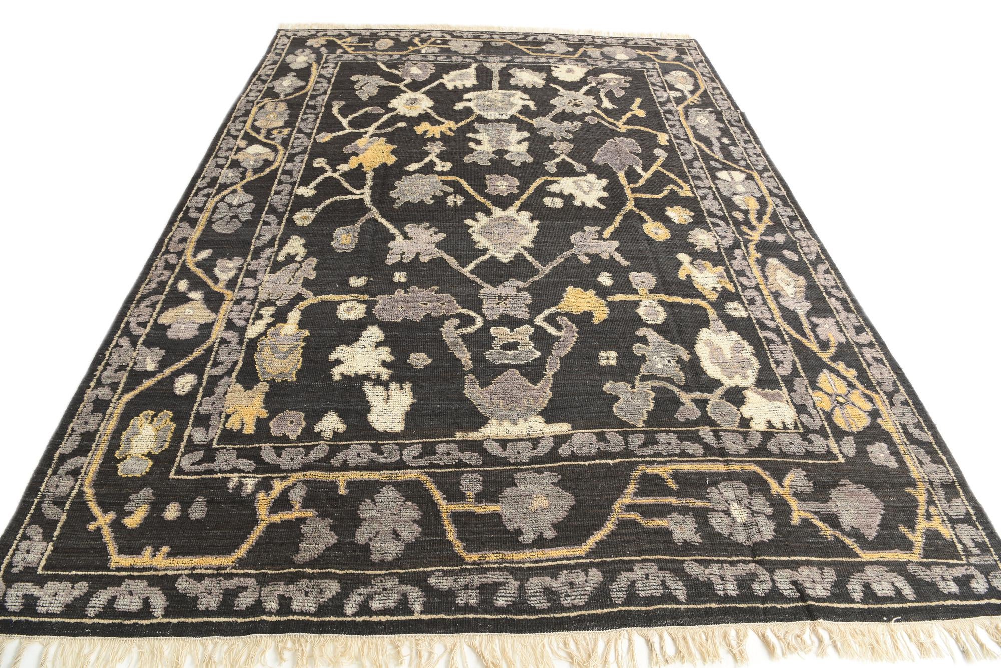 9' 1 x 12' 9 Hand Knotted Darya Wool Rug