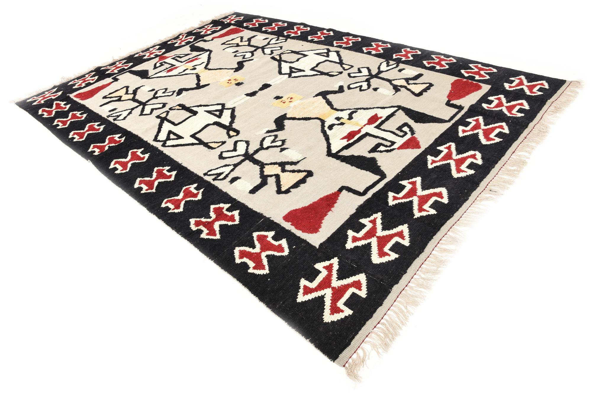 9' x 12' 5 Hand Knotted Darya Wool Rug